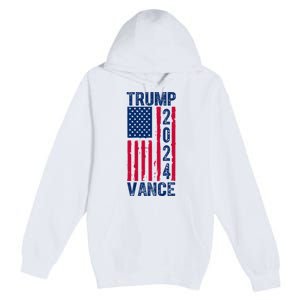 Trump Vance 2024 Us Flag Election Premium Pullover Hoodie