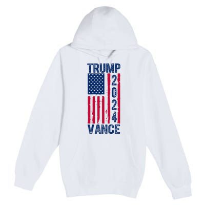 Trump Vance 2024 Us Flag Election Premium Pullover Hoodie