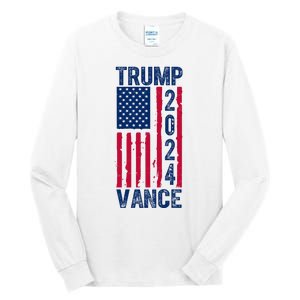 Trump Vance 2024 Us Flag Election Tall Long Sleeve T-Shirt