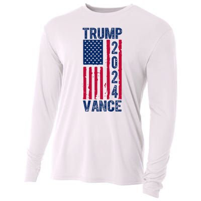 Trump Vance 2024 Us Flag Election Cooling Performance Long Sleeve Crew