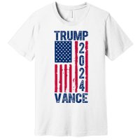 Trump Vance 2024 Us Flag Election Premium T-Shirt