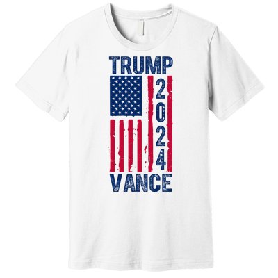 Trump Vance 2024 Us Flag Election Premium T-Shirt