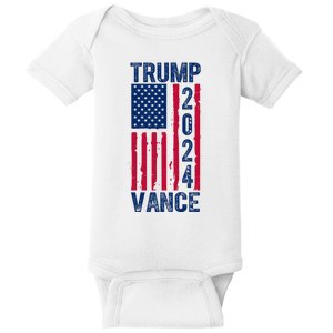 Trump Vance 2024 Us Flag Election Baby Bodysuit