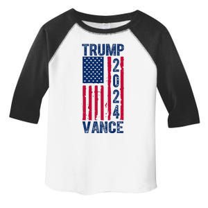 Trump Vance 2024 Us Flag Election Toddler Fine Jersey T-Shirt