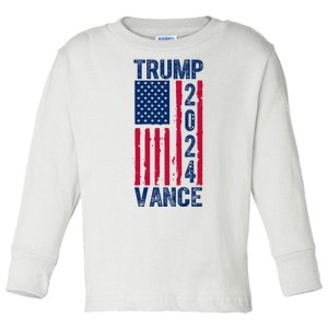 Trump Vance 2024 Us Flag Election Toddler Long Sleeve Shirt