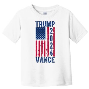 Trump Vance 2024 Us Flag Election Toddler T-Shirt