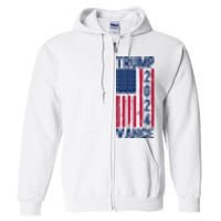 Trump Vance 2024 Us Flag Election Full Zip Hoodie