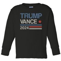 Trump Vance 2024 President Trump Supporter Reelection Toddler Long Sleeve Shirt