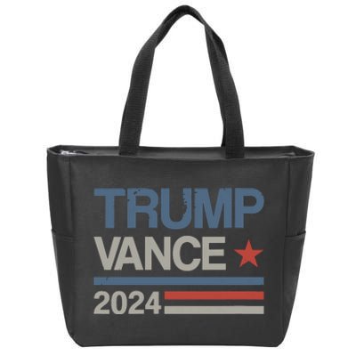 Trump Vance 2024 President Trump Supporter Reelection Zip Tote Bag