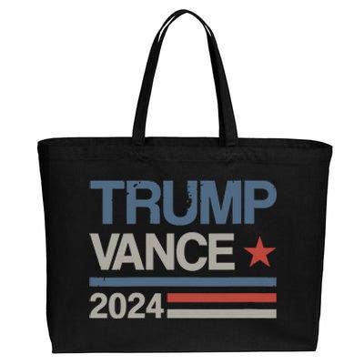 Trump Vance 2024 President Trump Supporter Reelection Cotton Canvas Jumbo Tote