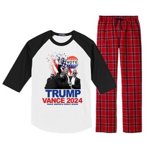 Trump Vance 2024 Make America Great Again Fight Election Raglan Sleeve Pajama Set