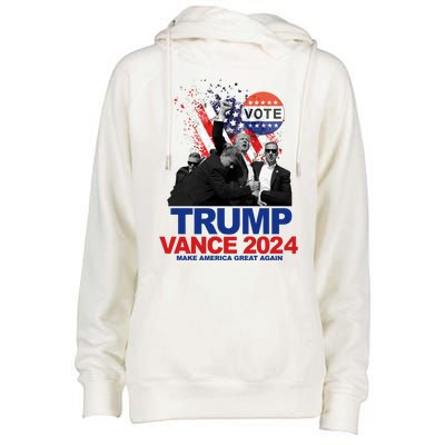 Trump Vance 2024 Make America Great Again Fight Election Womens Funnel Neck Pullover Hood