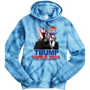 Trump Vance 2024 Make America Great Again Fight Election Tie Dye Hoodie