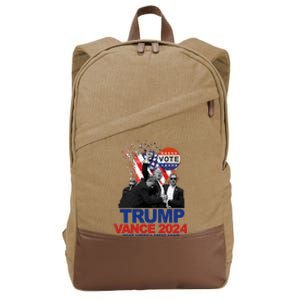 Trump Vance 2024 Make America Great Again Fight Election Cotton Canvas Backpack