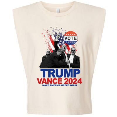 Trump Vance 2024 Make America Great Again Fight Election Garment-Dyed Women's Muscle Tee