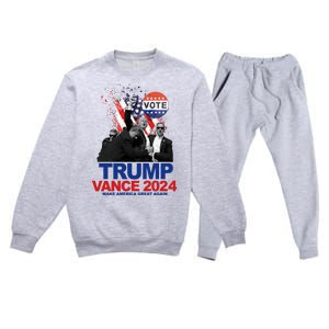 Trump Vance 2024 Make America Great Again Fight Election Premium Crewneck Sweatsuit Set