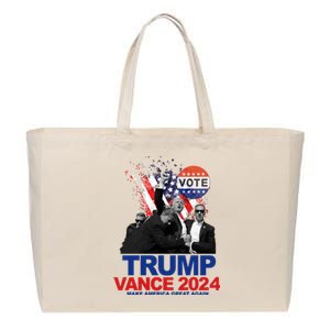 Trump Vance 2024 Make America Great Again Fight Election Cotton Canvas Jumbo Tote