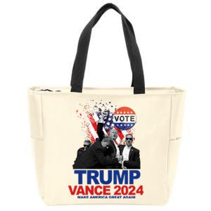 Trump Vance 2024 Make America Great Again Fight Election Zip Tote Bag