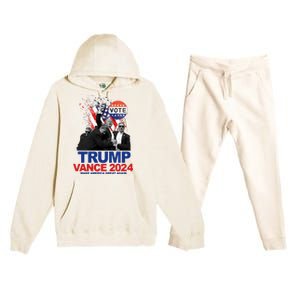 Trump Vance 2024 Make America Great Again Fight Election Premium Hooded Sweatsuit Set