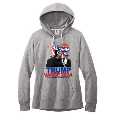 Trump Vance 2024 Make America Great Again Fight Election Women's Fleece Hoodie