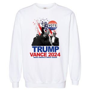 Trump Vance 2024 Make America Great Again Fight Election Garment-Dyed Sweatshirt