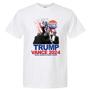 Trump Vance 2024 Make America Great Again Fight Election Garment-Dyed Heavyweight T-Shirt