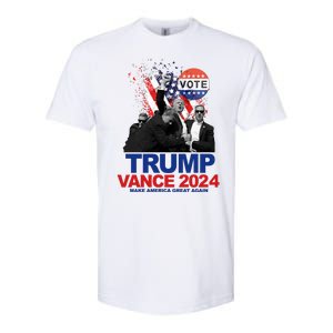 Trump Vance 2024 Make America Great Again Fight Election Softstyle CVC T-Shirt