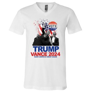 Trump Vance 2024 Make America Great Again Fight Election V-Neck T-Shirt