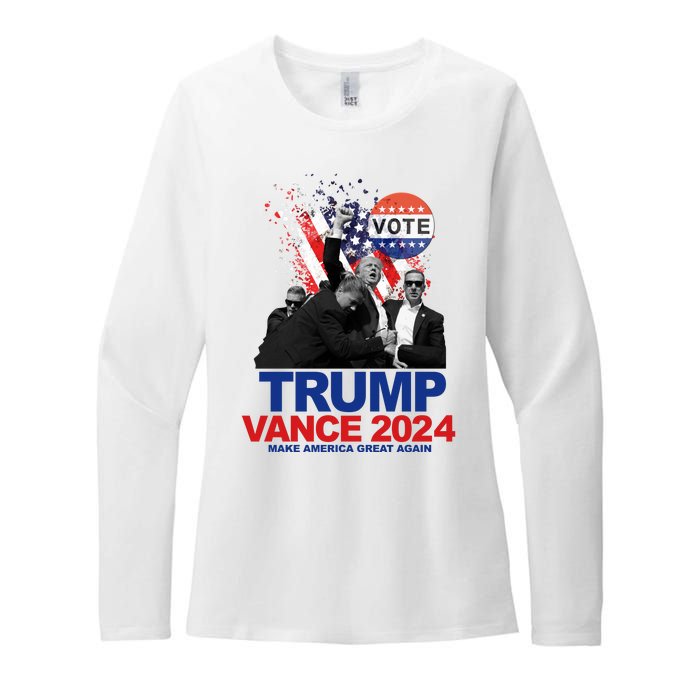 Trump Vance 2024 Make America Great Again Fight Election Womens CVC Long Sleeve Shirt