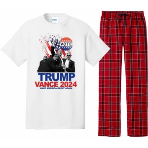 Trump Vance 2024 Make America Great Again Fight Election Pajama Set