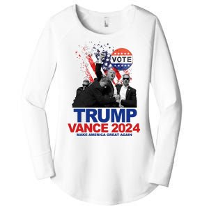 Trump Vance 2024 Make America Great Again Fight Election Women's Perfect Tri Tunic Long Sleeve Shirt