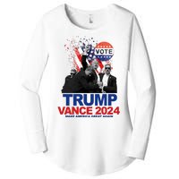 Trump Vance 2024 Make America Great Again Fight Election Women's Perfect Tri Tunic Long Sleeve Shirt