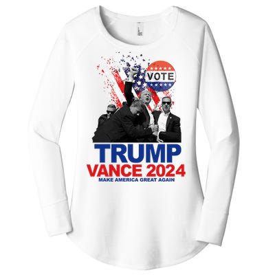 Trump Vance 2024 Make America Great Again Fight Election Women's Perfect Tri Tunic Long Sleeve Shirt