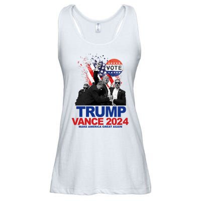 Trump Vance 2024 Make America Great Again Fight Election Ladies Essential Flowy Tank