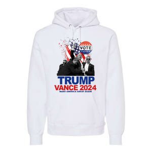 Trump Vance 2024 Make America Great Again Fight Election Premium Hoodie