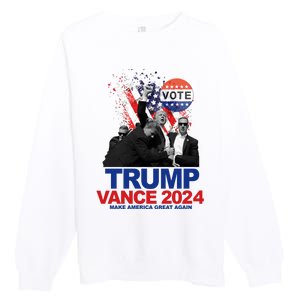 Trump Vance 2024 Make America Great Again Fight Election Premium Crewneck Sweatshirt