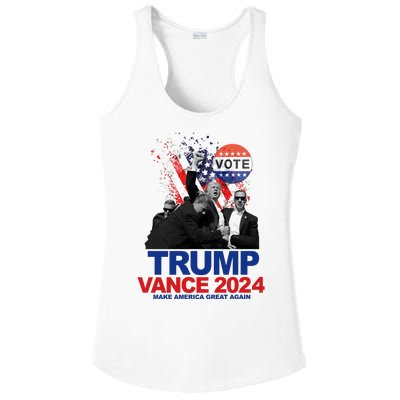 Trump Vance 2024 Make America Great Again Fight Election Ladies PosiCharge Competitor Racerback Tank