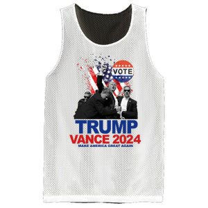 Trump Vance 2024 Make America Great Again Fight Election Mesh Reversible Basketball Jersey Tank