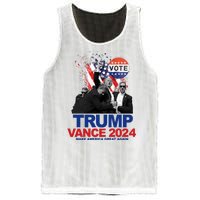 Trump Vance 2024 Make America Great Again Fight Election Mesh Reversible Basketball Jersey Tank