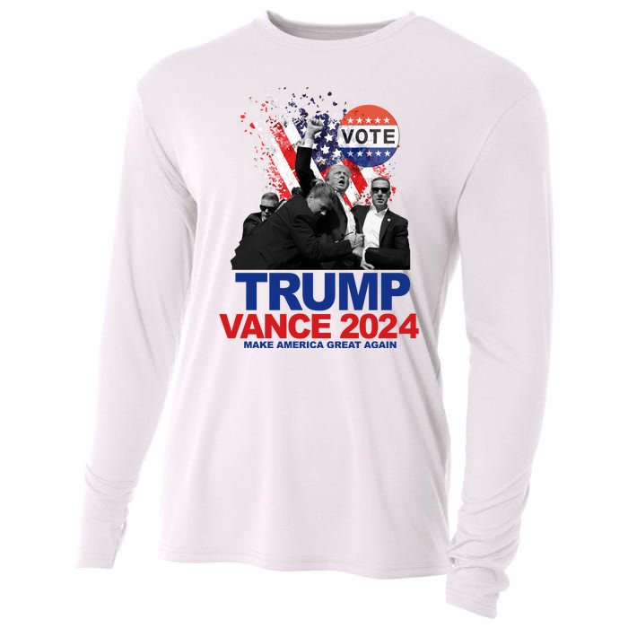 Trump Vance 2024 Make America Great Again Fight Election Cooling Performance Long Sleeve Crew