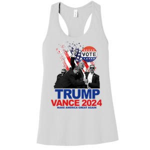 Trump Vance 2024 Make America Great Again Fight Election Women's Racerback Tank