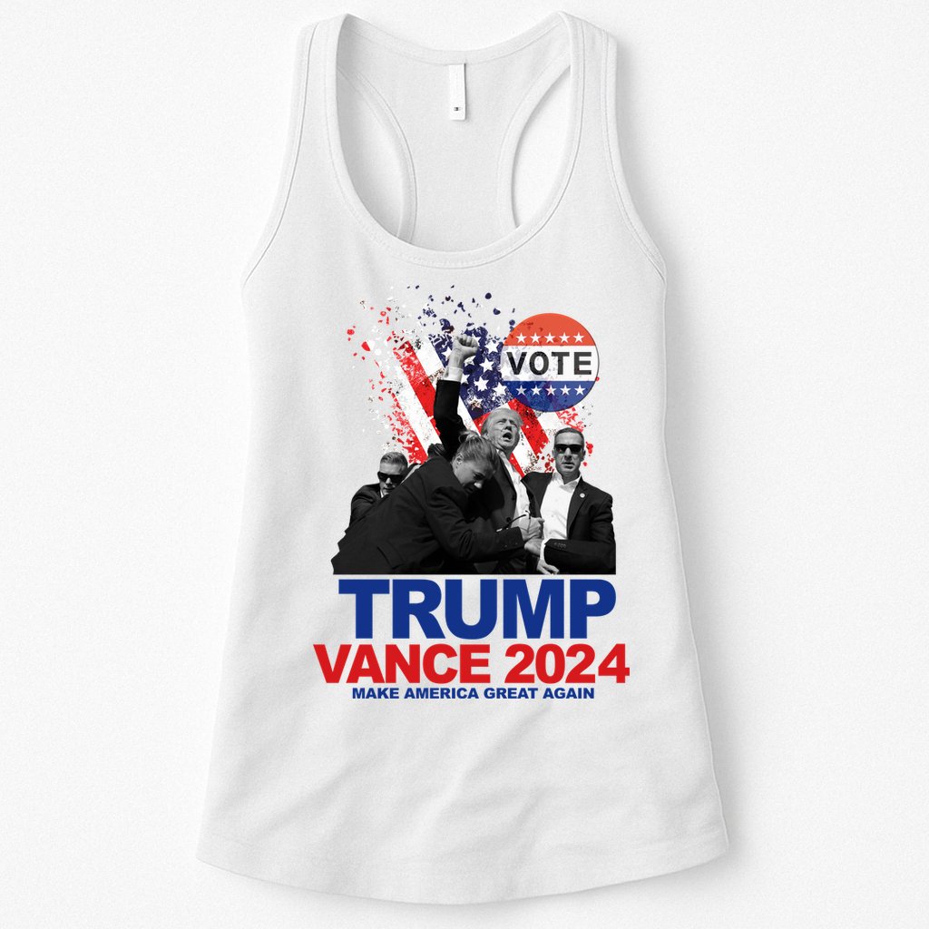 Trump Vance 2024 Make America Great Again Fight Election Womens Tank Top