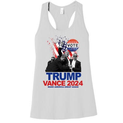 Trump Vance 2024 Make America Great Again Fight Election Women's Racerback Tank