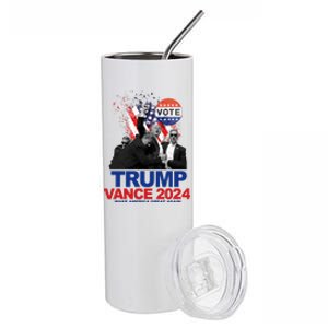 Trump Vance 2024 Make America Great Again Fight Election Stainless Steel Tumbler