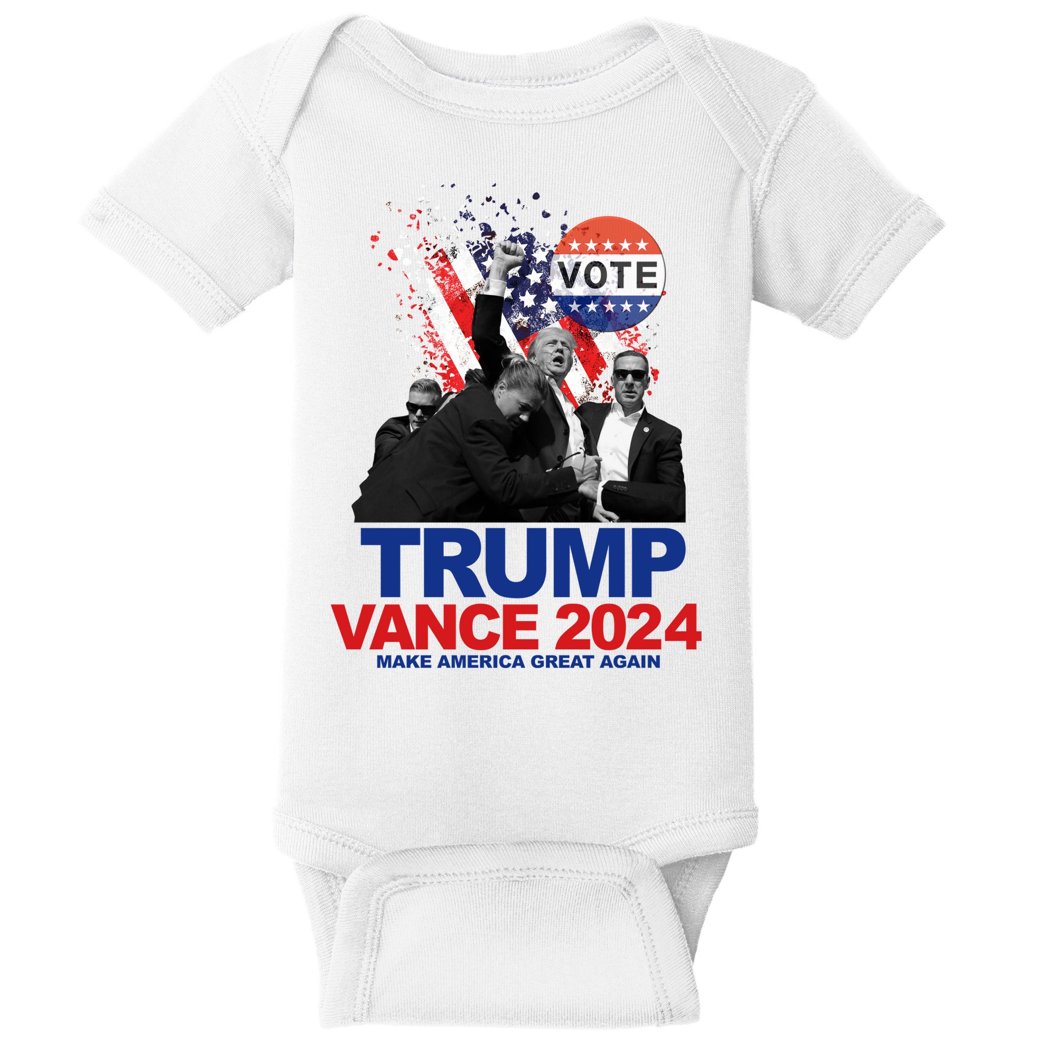 Trump Vance 2024 Make America Great Again Fight Election Baby Bodysuit