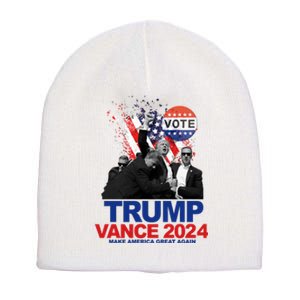 Trump Vance 2024 Make America Great Again Fight Election Short Acrylic Beanie