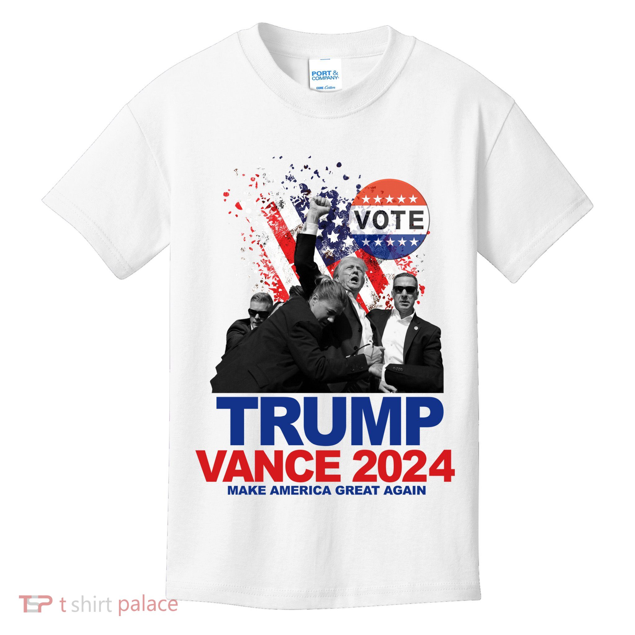 Trump Vance 2024 Make America Great Again Fight Election Kids T-Shirt