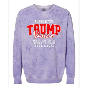 Trump Vance 2024 President Rally Premium Colorblast Crewneck Sweatshirt