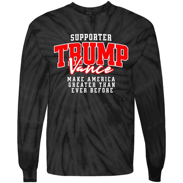 Trump Vance 2024 President Rally Premium Tie-Dye Long Sleeve Shirt