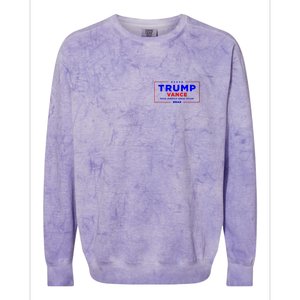 Trump Vance 2024 Front Pocket Print With Back Print Colorblast Crewneck Sweatshirt